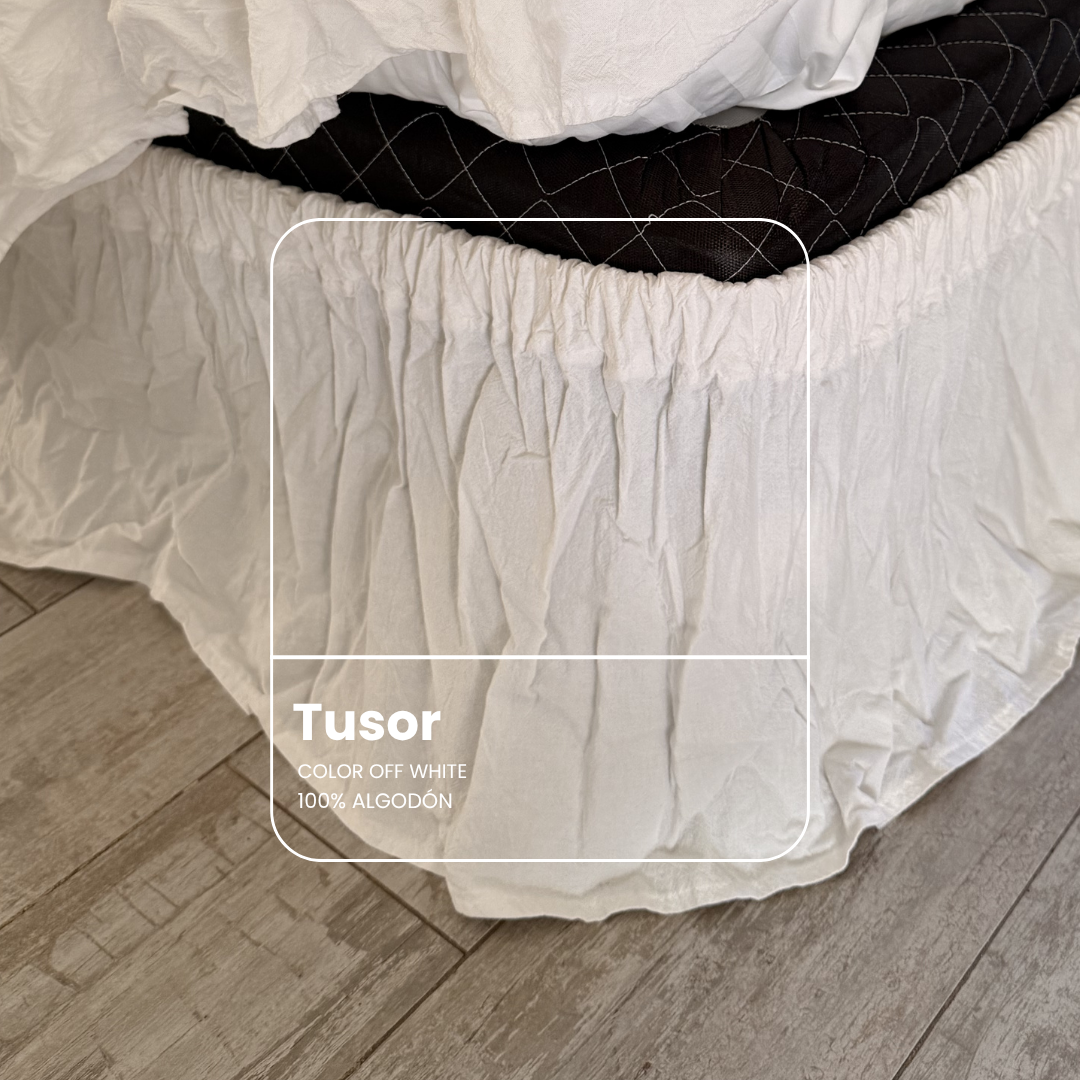 Detalle de tusor off white